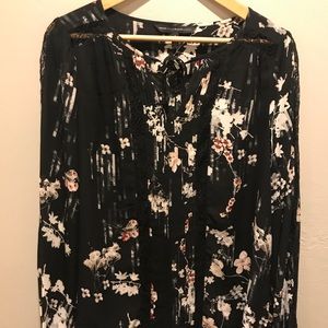 White House Black Market floral blouse